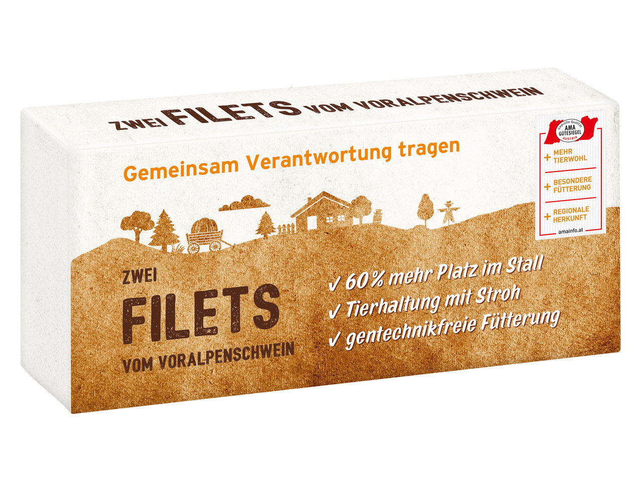 AMA + MEHR TIERWOHL Zwei Filets vom Voralpenschwein