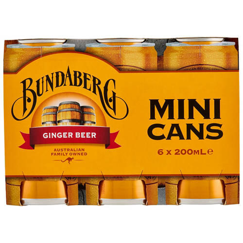 Ginger Beer Mini Cans 6 Pack 200ml