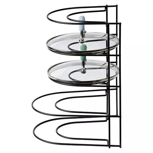 Wire Cabinet Organizer - Pan Sorter, Black
