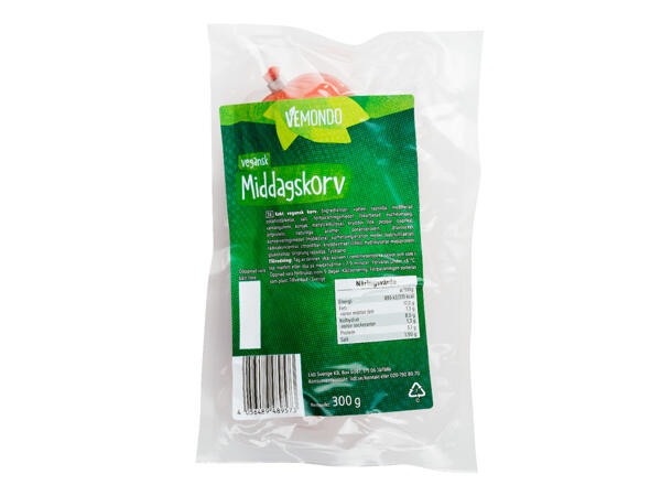 Vegansk middagskorv