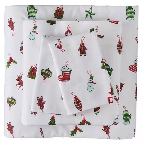 Full Size Flannel Sheet Set - Holiday Toss