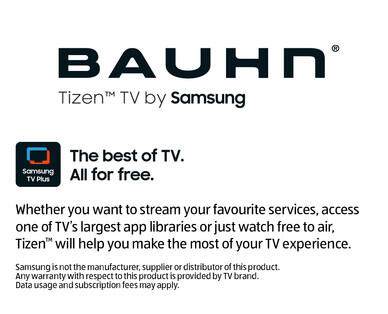 Bauhn 75" 4K Ultra HD TV powered by Tizen