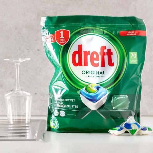 DREFT(R) 				Vaatwastabletten all-in-one, 70 st.