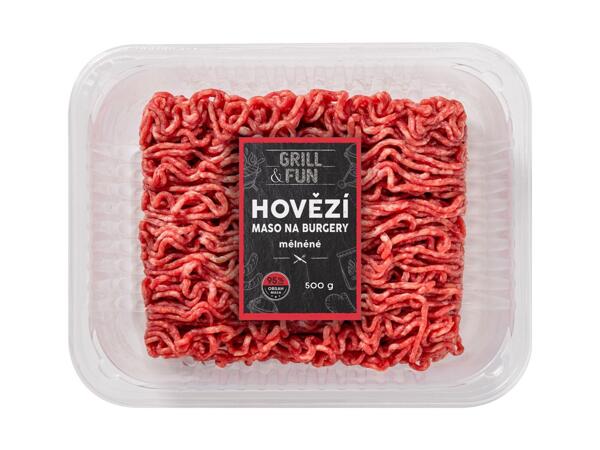 HOVĚZÍ MLETÉ MASO NA BURGER