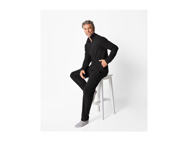 Black Livergy Men's Fleece Tracksuit - 2 Piece Set
