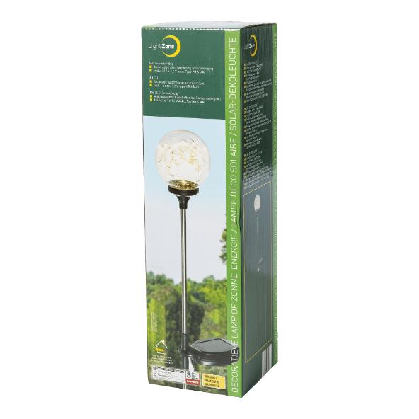 LIGHT ZONE(R) 				Lampe LED décorative de jardin à énergie solaire