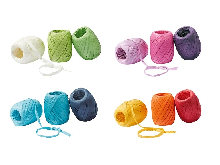 Rubans en raphia, lot de 3