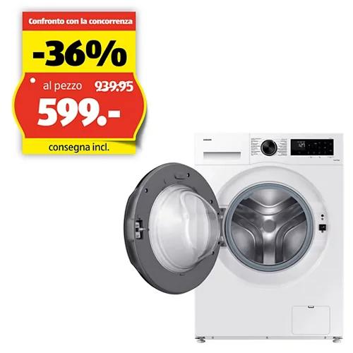 SAMSUNG Lavatrice WW5000C, 9 kg, WW90CGC04AAEWS, Carved Black