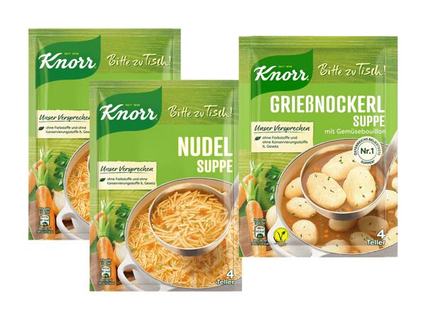 Bitte zu Tisch Suppe