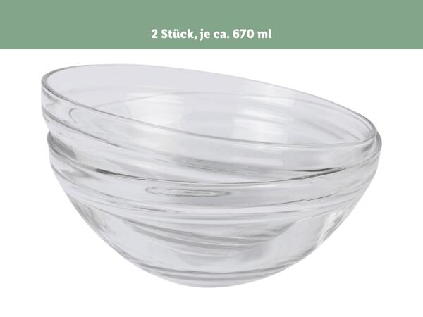 Glas-Servierschalen-Set
