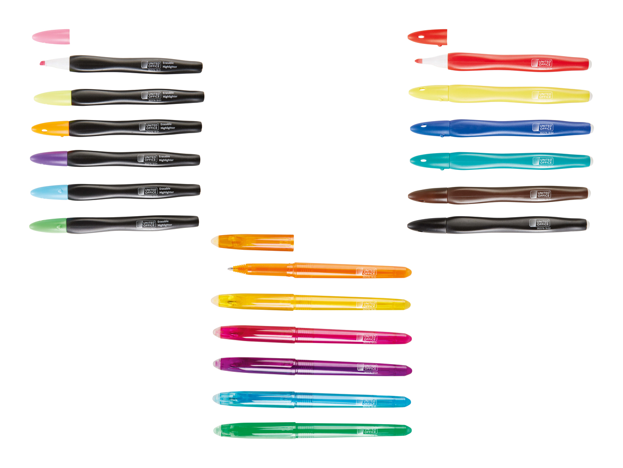 Stylos à encre gommable, lot de 6