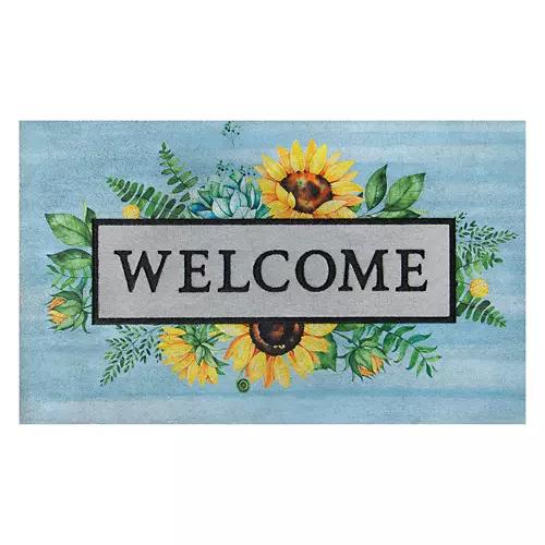 18" X 30" Outdoor Accent Mat - Welcome Sunflower