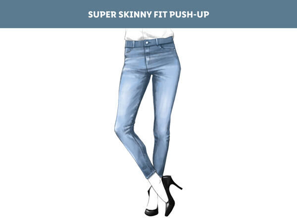 Damen Jeans Super Skinny Fit Push-up