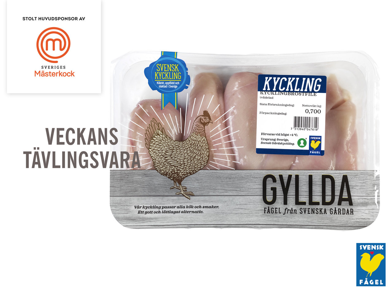 TVÅDELAD KYCKLINGFILÉ