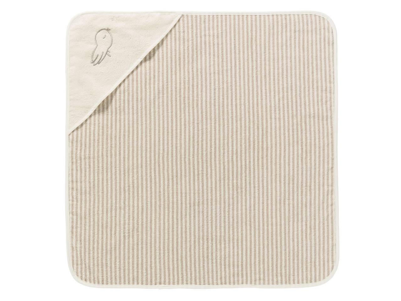 Asciugamano con cappuccio per neonati, 75x75 cm