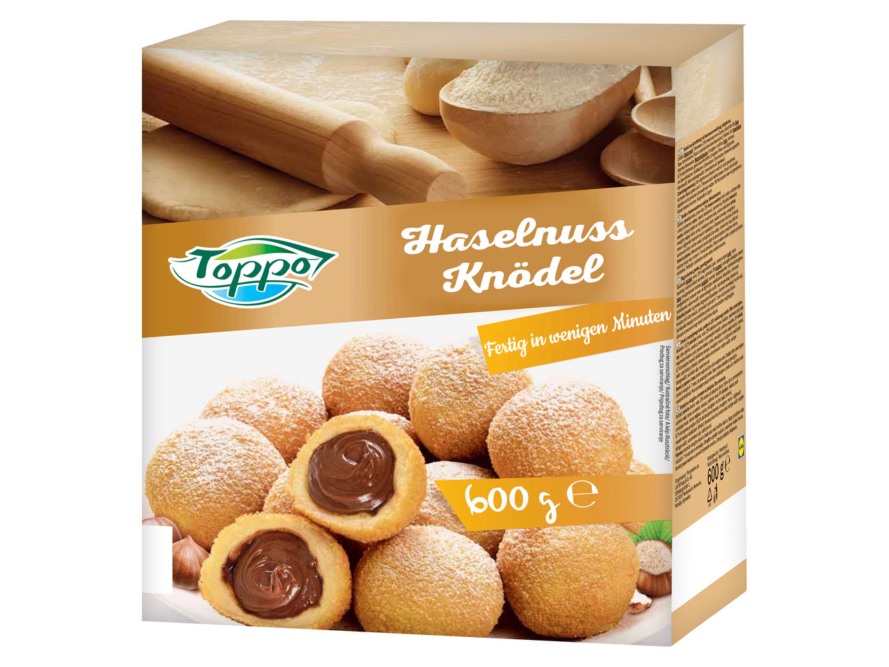 TOPPO Knödel mit Haselnusscreme