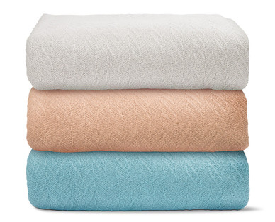 Huntington Home Full/Queen or King Size Cotton Blanket