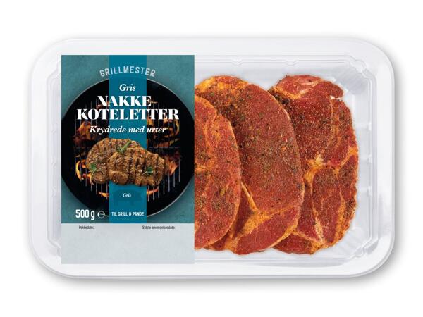 Krydrede nakkekoteletter