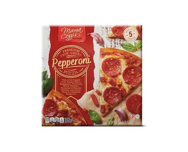 Mama Cozzi's Pizza Kitchen Premium Thin Crust Cheese or Pepperoni Pizza