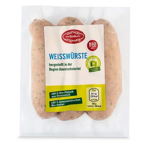 ZURÜCK ZUM URSPRUNG Bio-Würstel, Weißwurst