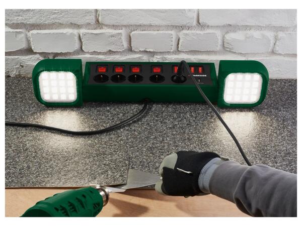 LED Work Light With Power Strip