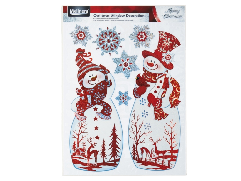 MELINERA Christmas Window Decorations