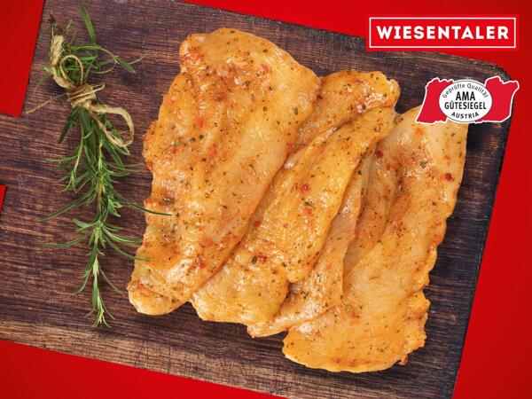 Frische Maishendl Filetschnitzel mariniert