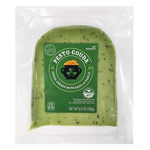 Pesto Gouda Cheese with Basil & Garlic, 6.5 oz