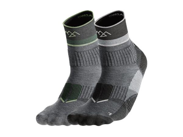 CRIVIT Adults' Grey & Green Outdoor Socks - 2 Pairs