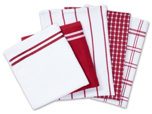 Geschirr- und Handtuchset, 5 Stück
