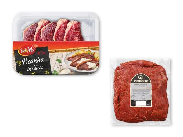 SOL & MAR/​MEAT GROUP Oksepicanha i skiver eller okseflanksteak