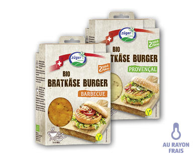 Burgers de fromage bio à griller ZÜGER FRISCHKÄSE