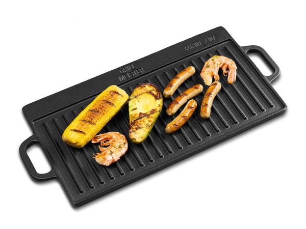 Grillmeister Cast Iron Griddle/​Grill Pan