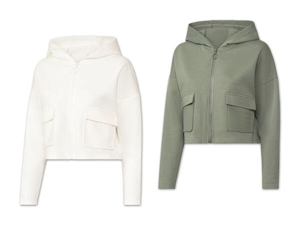 Damen Ripp-Sweatjacke
