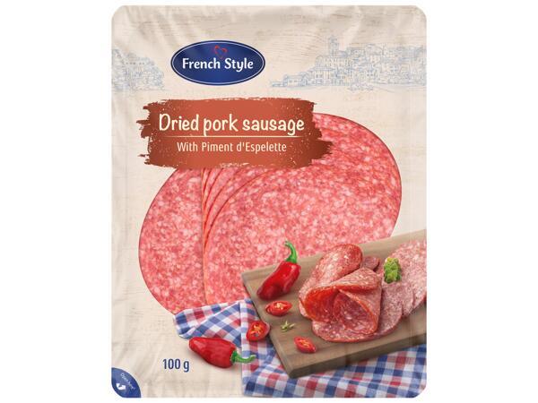 Dried Pork Sausage with Piment d'Esplette