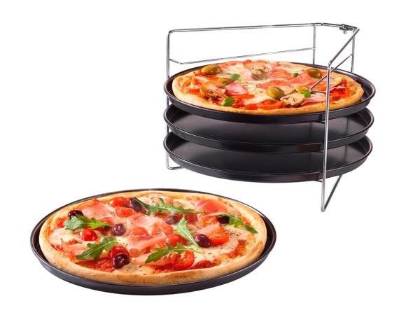 Pizza pan set, 5 pieces