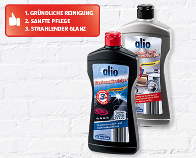 ALIO Glaskeramik-/Edelstahl- und Buntmetallreiniger 3 in 1