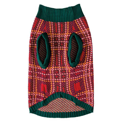 Pet Christmas Sweater - Tartan, XL