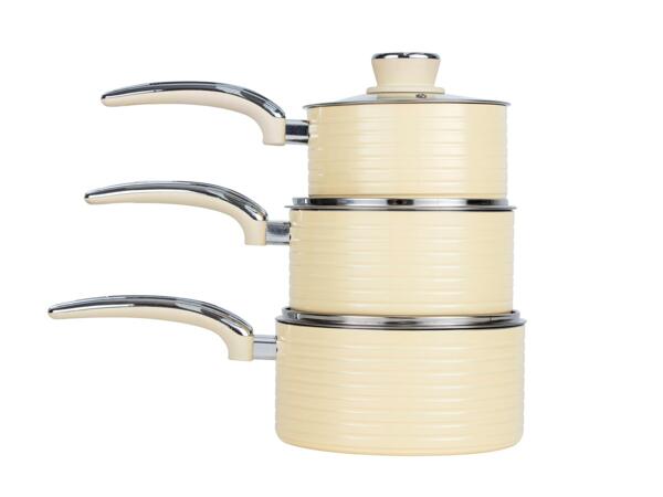 Retro 3 Piece Saucepan Set