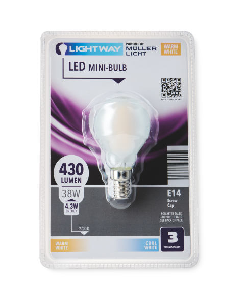3W E14 Frosted Mini-Globe LED Bulb