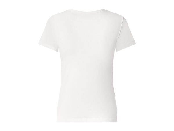 Ladies' White Ribbed T-Shirt