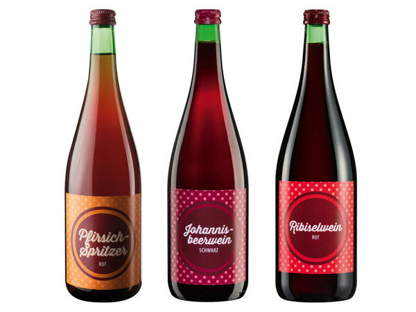 Pfirsich-Spritzer, Ribisel- oder Johannisbeerwein