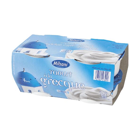 MILSANI(R) 				Yaourt nature à la grecque, pack de 4