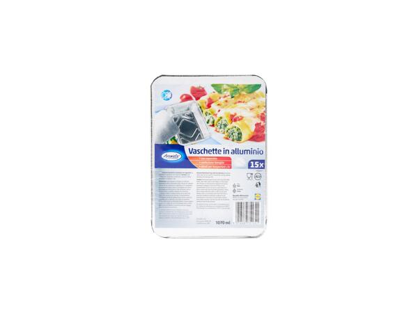 Disposable aluminum dishes