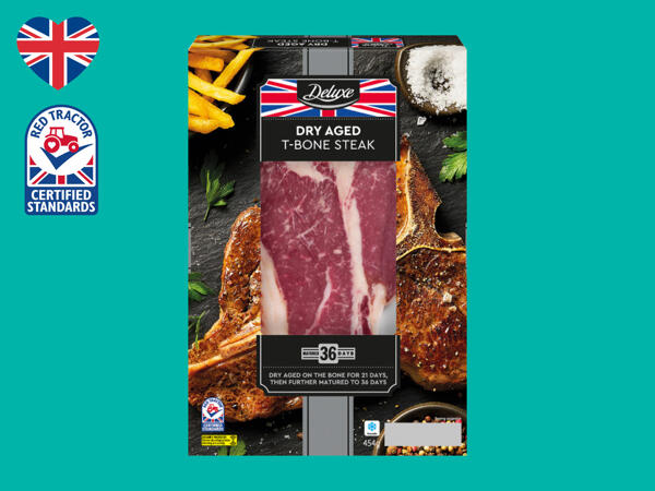 Deluxe Dry Aged British Beef T-Bone Steak