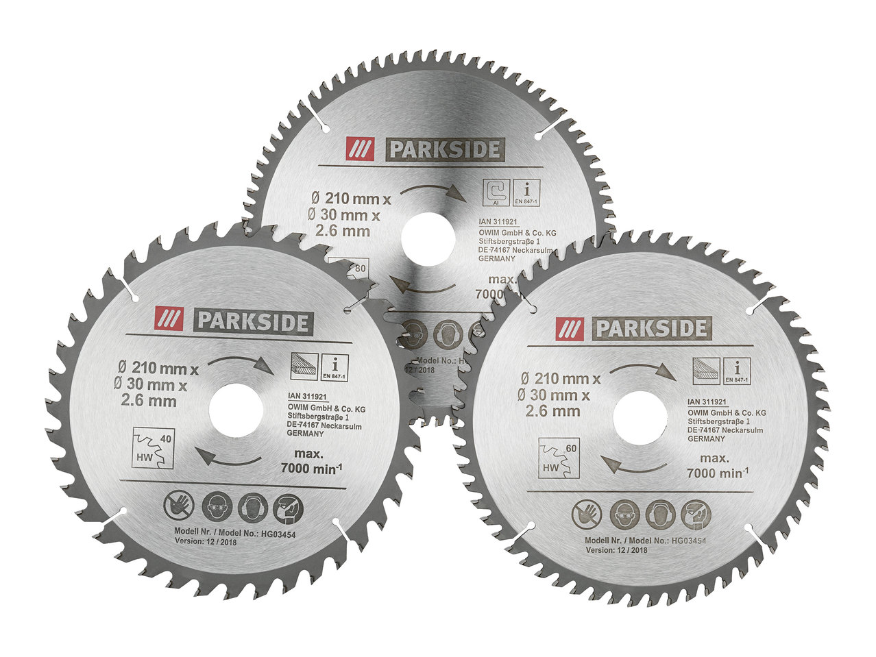 Parkside Saw Blade Set1