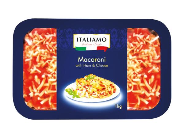 Macaroni with Ham in Cheese Sauce