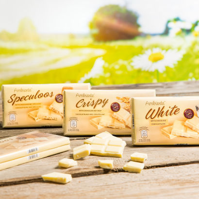 Weiße Schokoladetafeln