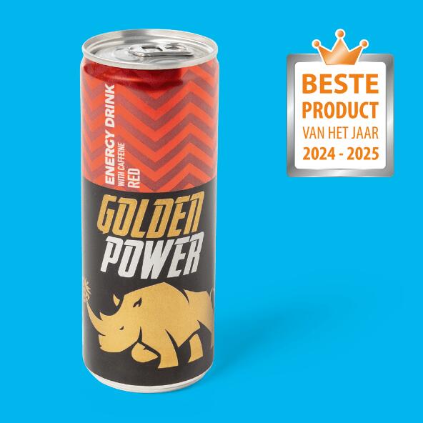 GOLDEN POWER(R) 				Energydrink red