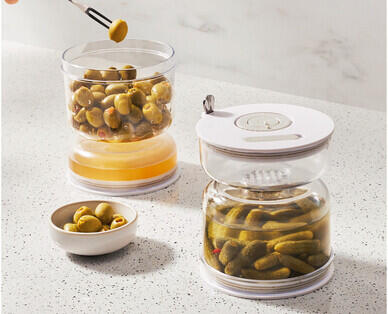 Olive/Pickle Straining Jar or Food Storage Tray